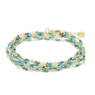 Gold Tied Gemstone Wrap Bracelet - Anne Sportun Fine Jewellery
