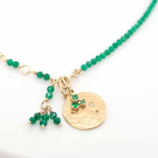 Green Onyx Wrap Bracelet - Necklace
