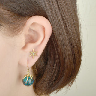 Diamond Center Star Earring