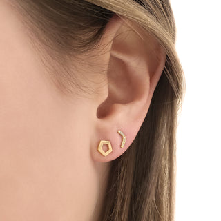 Pentagonal Stud Earring - Anne Sportun Fine Jewellery