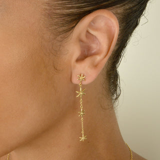 4 Star Dangle Earrings - Anne Sportun Fine Jewellery