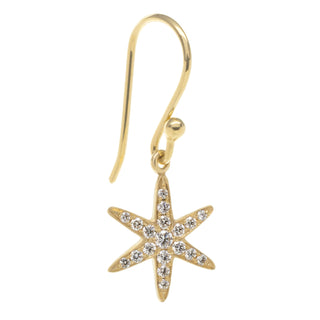 Diamond Pave Star Drop Earrings - Anne Sportun Fine Jewellery