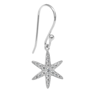 Diamond Pave Star Drop Earrings