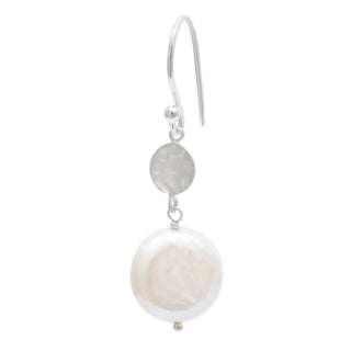 Hammered Disc Drop with Coin Pearl