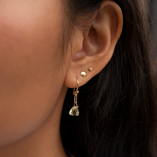 Gemstone Paper Clip Earrings