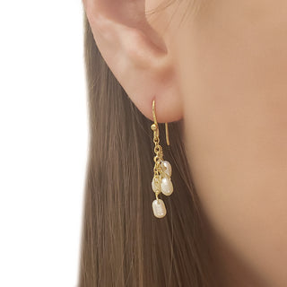 Luna' Cascading Pearl Earrings