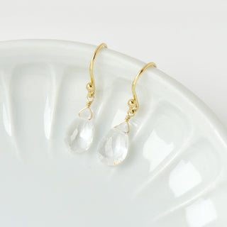 White Topaz Drop Earrings - Anne Sportun Fine Jewellery
