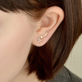 Mini Trillium Gemstone Stud Earrings - Anne Sportun Fine Jewellery