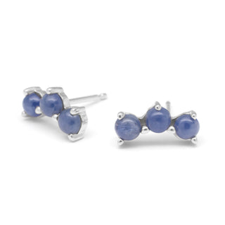 Gemstone Trio Climber Earrings - Anne Sportun Fine Jewellery
