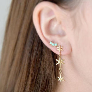 3 Star Dangle Earrings - Anne Sportun Fine Jewellery
