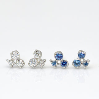Cluster Trio Sapphire Earrings - Anne Sportun Fine Jewellery
