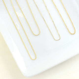 1.2mm Bead Link Chain Necklace | 14k Yellow
