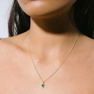 Gemstone Amulet  | Emerald | 10k