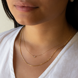 1.5MM Oval Cable Link Trace Chain | 14k