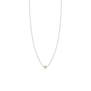ITTY BITTY STAR NECKLACE - 14k WHITE GOLD