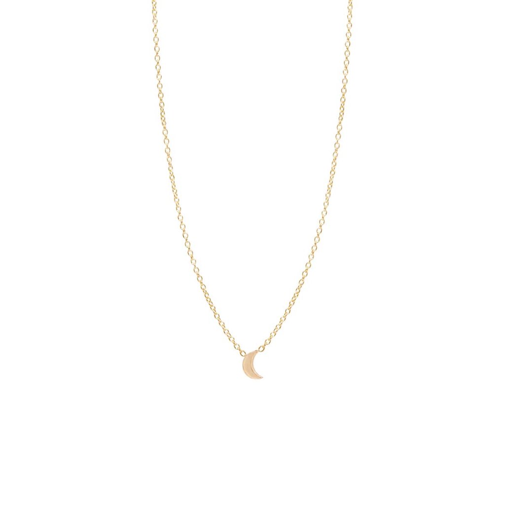 Itty Bitty Crescent Moon Necklace I 14k Anne Sportun Fine Jewellery