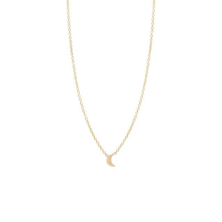 ITTY BITTY CRESCENT MOON NECKLACE I 14K GOLD