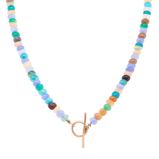 *Limited Edition* Green Multi Coloured Opal Toggle Necklace