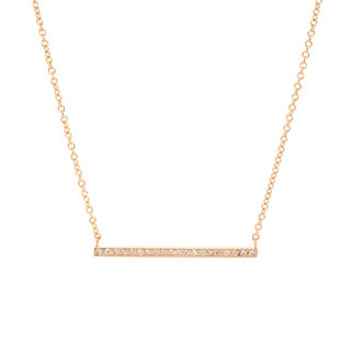 Diamond Bar Necklace | 14k | 0.10tcw