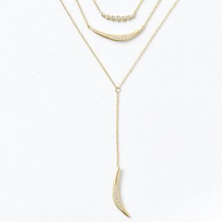 Horizontal 'Crescent Flow' Necklace - Anne Sportun Fine Jewellery