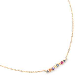 Multi-Coloured Sapphire Bar Necklace - Anne Sportun Fine Jewellery