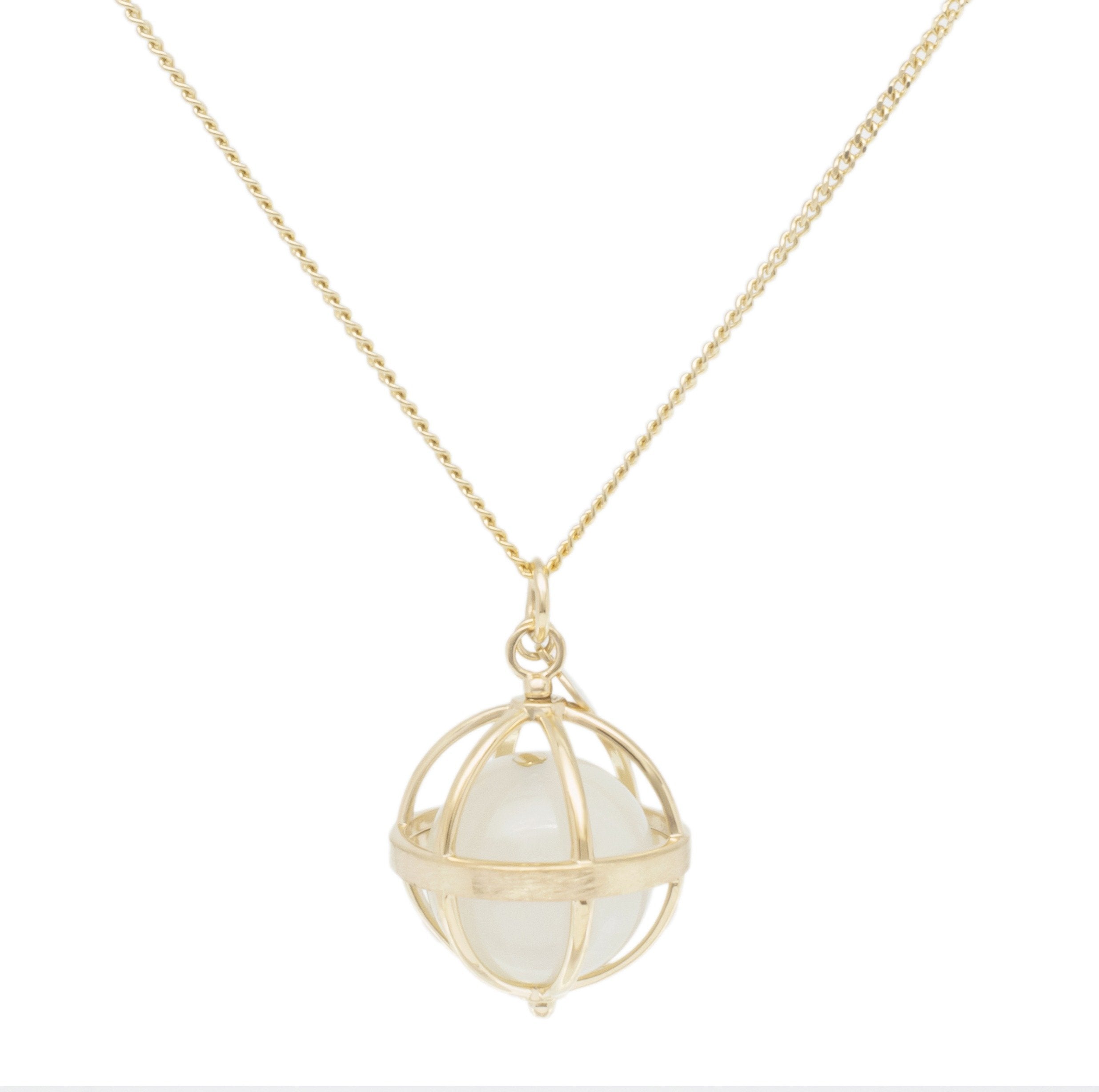 Gemstone sales cage necklace