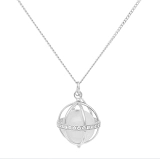 Large Cage Necklace w/ Gemstone Ball - Anne Sportun Fine Jewellery