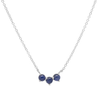 Trio Crescent Necklace - Moonstone, Turquoise, or Blue Sapphire - Anne Sportun Fine Jewellery