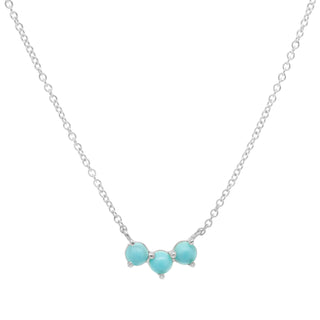 Trio Crescent Necklace - Moonstone, Turquoise, or Blue Sapphire - Anne Sportun Fine Jewellery