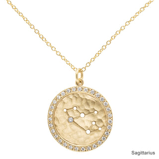 Pave Halo Celestial Sign Necklace - Anne Sportun Fine Jewellery