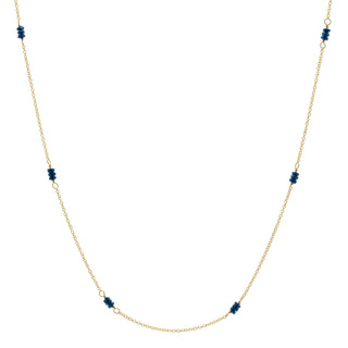 Luna' Sapphire or Ruby Station Necklace