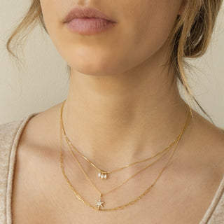 Paperclip + Light Cable Chain Necklace