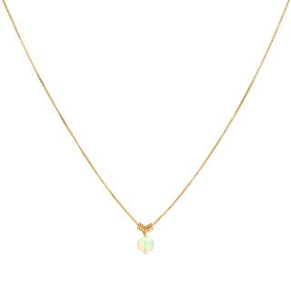 Luna' Delicate Opal Necklace