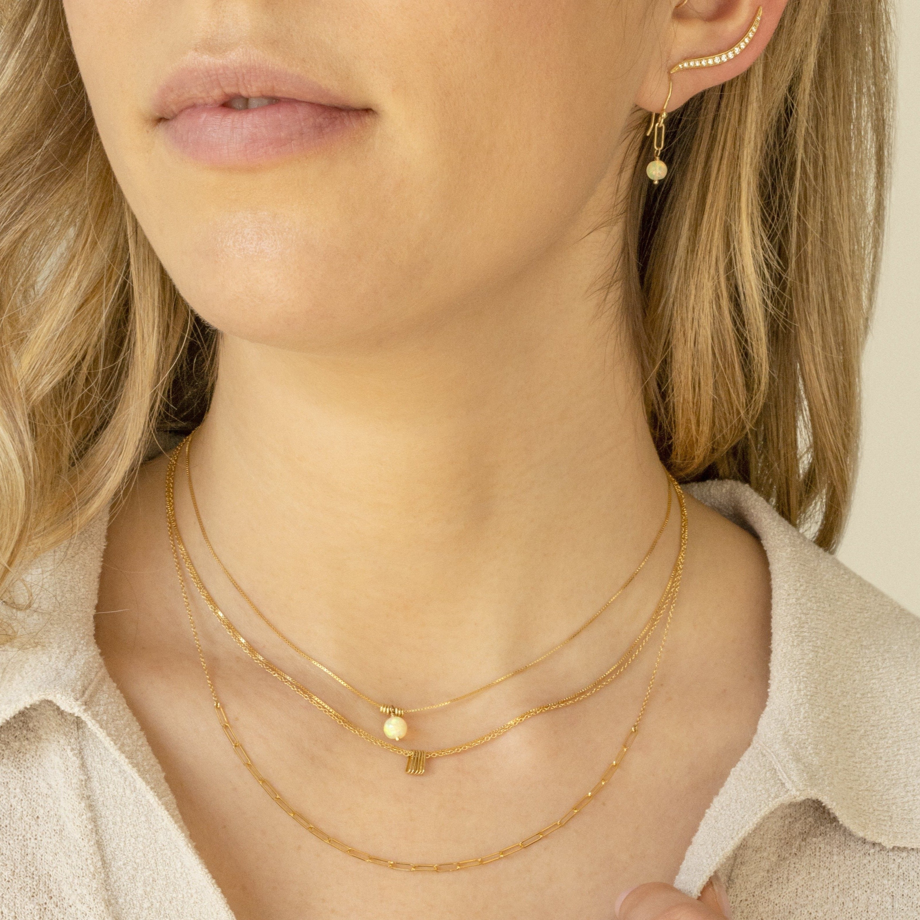 Delicate opal necklace online