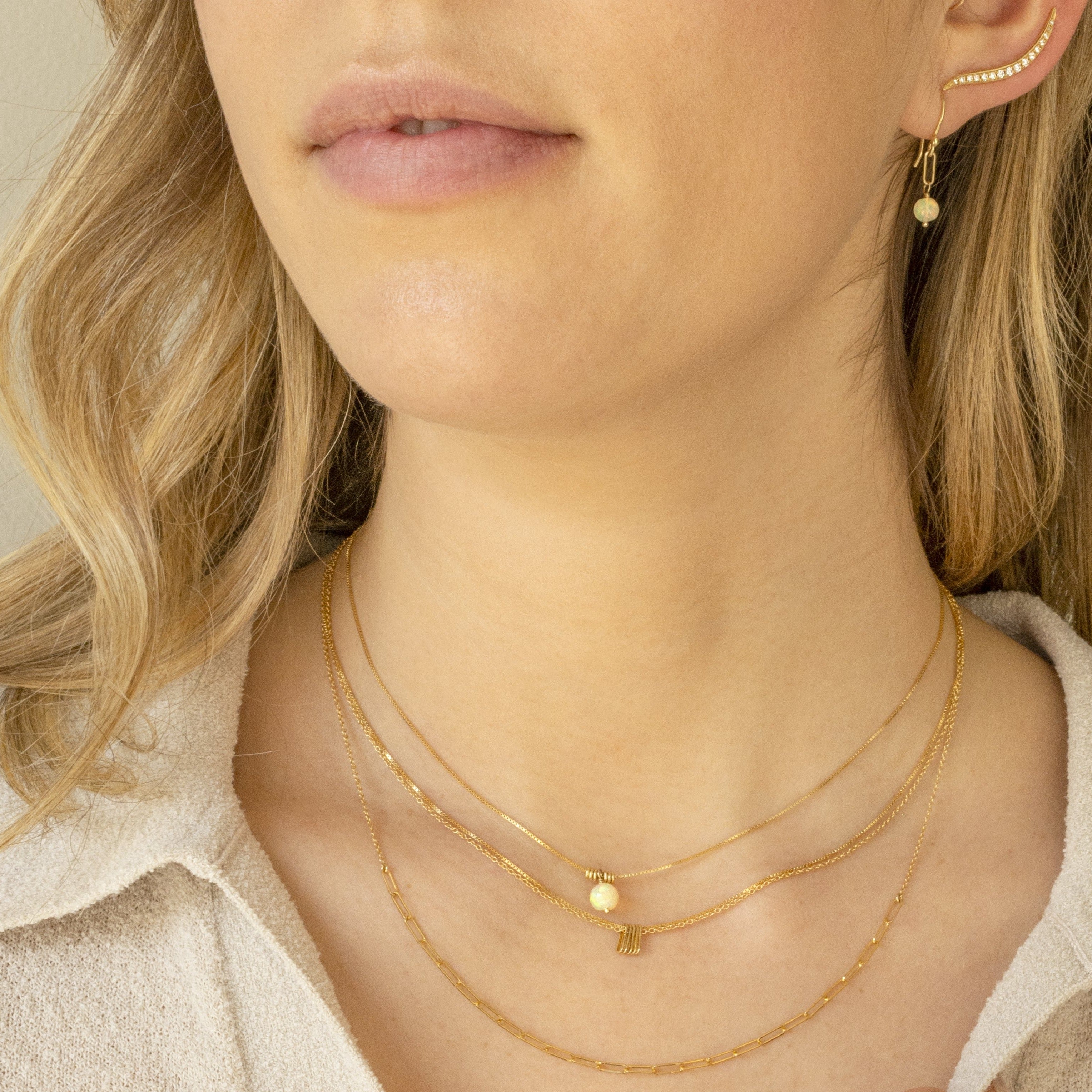 Double chain necklace top