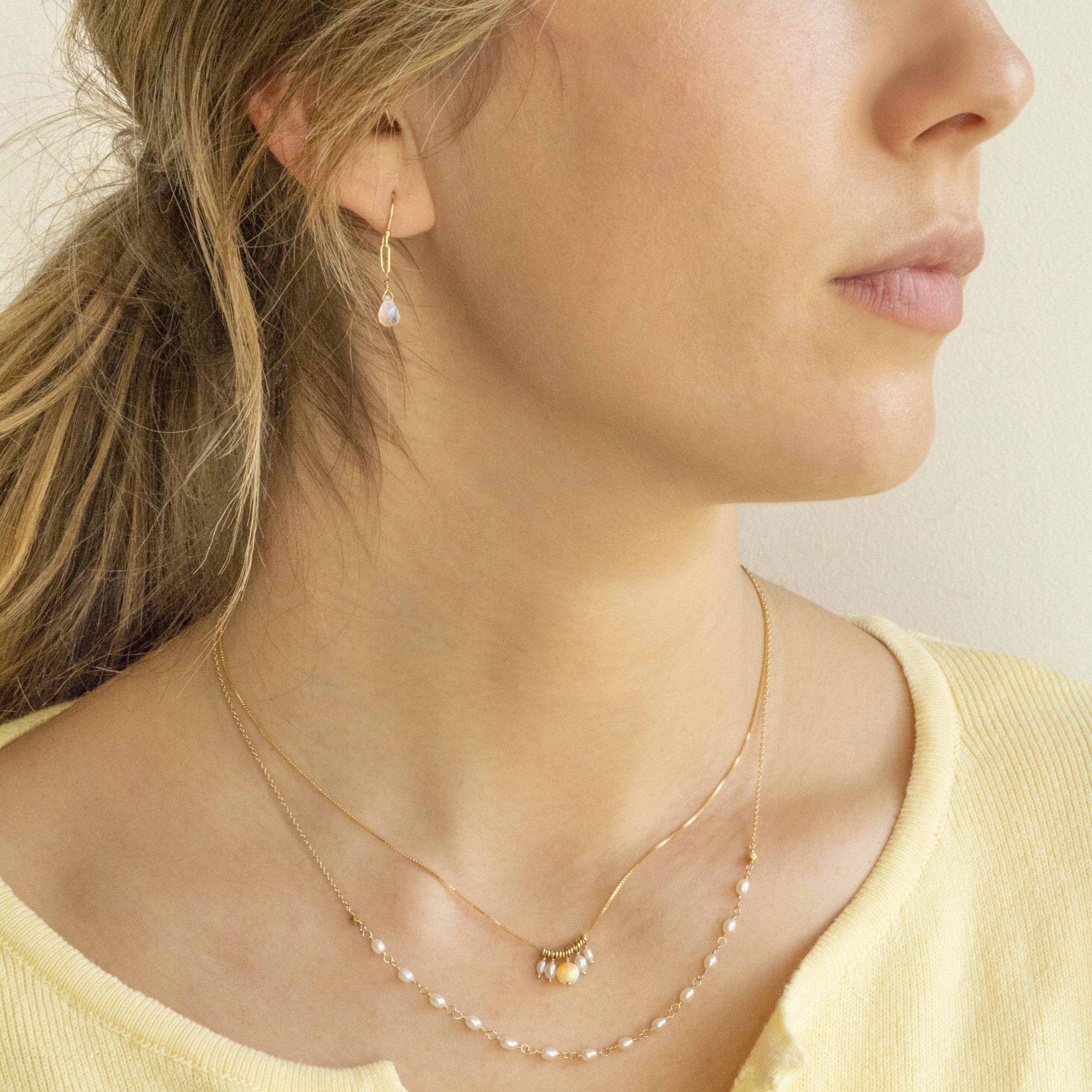 Moonstone clip on earrings deals