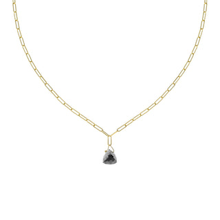 Pyramidal Gemstone Paperclip Necklace