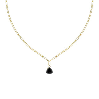 Pyramidal Gemstone Paperclip Necklace