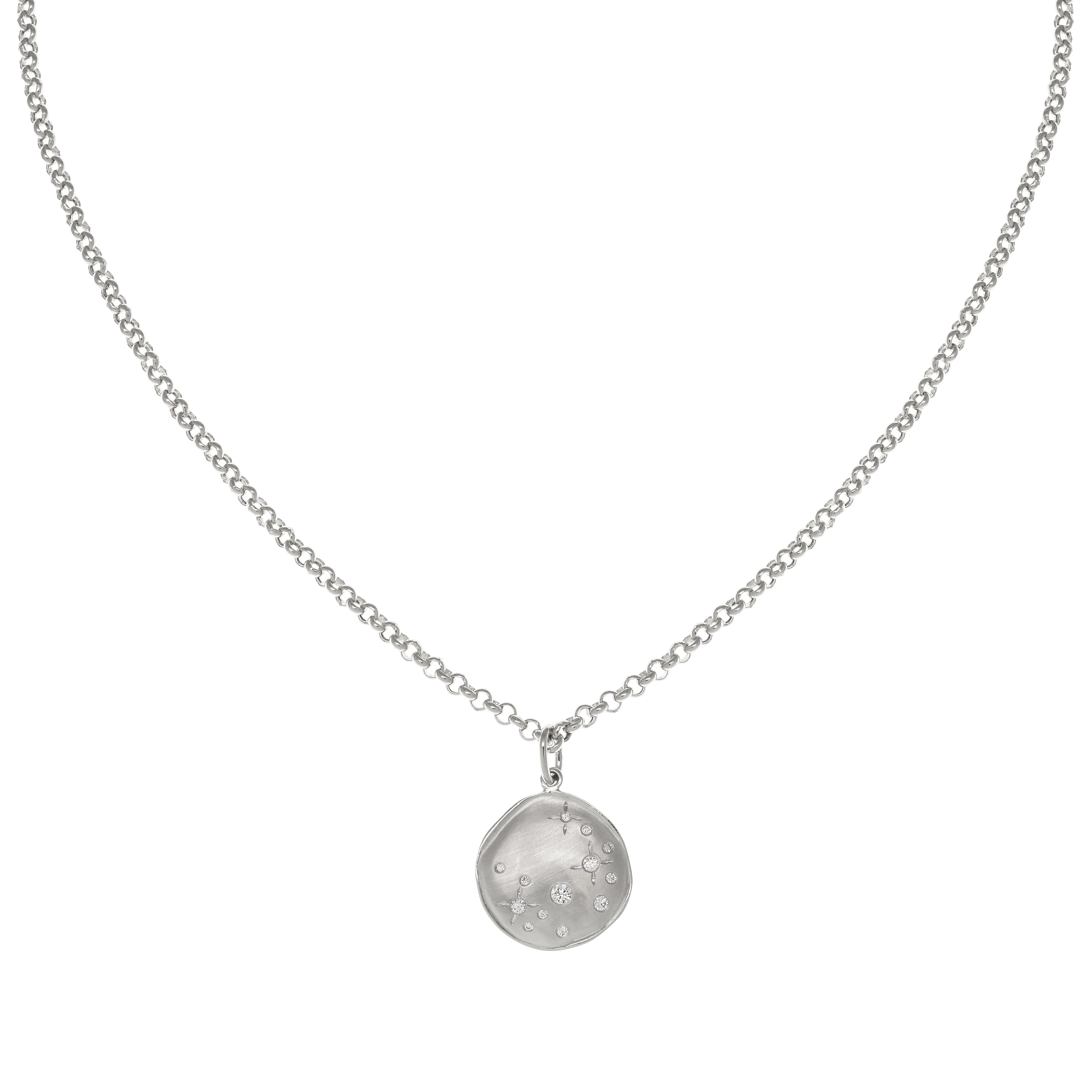 Luna Diamond Star Coin Rolo Necklace Anne Sportun Fine Jewellery