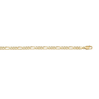 2.4mm Figaro Chain Bracelet | 10k