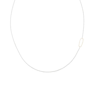 Rectangle & Delicate Chain Necklace