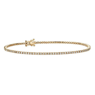 14k Gold Diamond Tennis Bracelet - 1.01ct