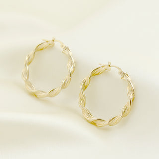 Twisted Hoops | 26.4mm | Gold