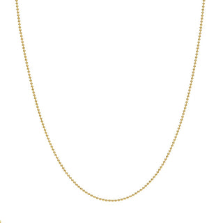 1.2mm Bead Link Chain Necklace | 14k Yellow