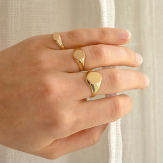 8mm Signet Pinky Ring 10k