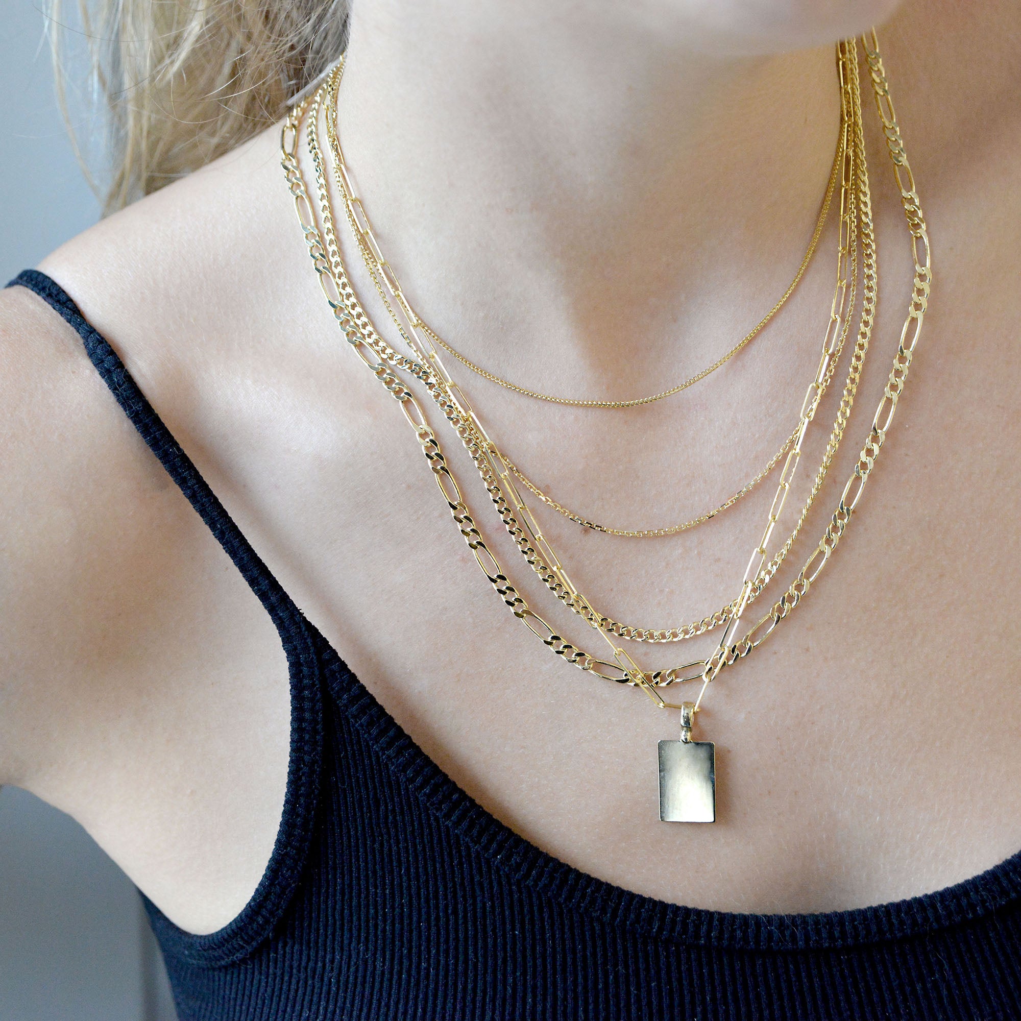 3mm Paperclip Necklace Gold Anne Sportun Fine Jewellery