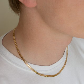 3.5 mm deals gold curb chain