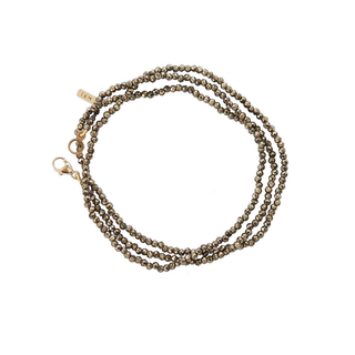 Sparkling Pyrite Strand Necklace | 14k