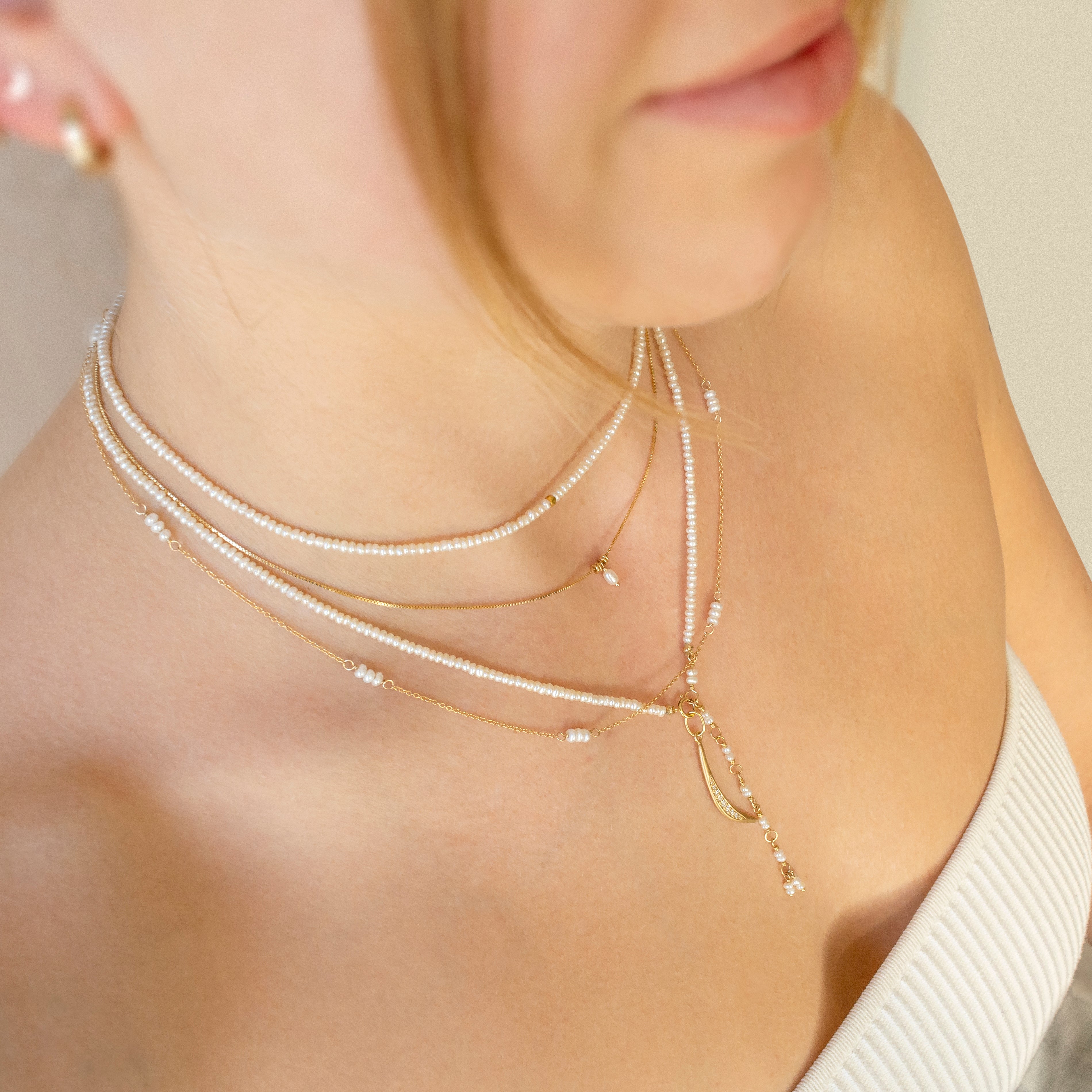 Pearl Wrap Bracelet Necklace