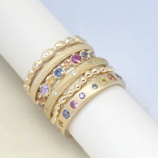Multi-Coloured Sapphire Festival Cap Ring - Anne Sportun Fine Jewellery